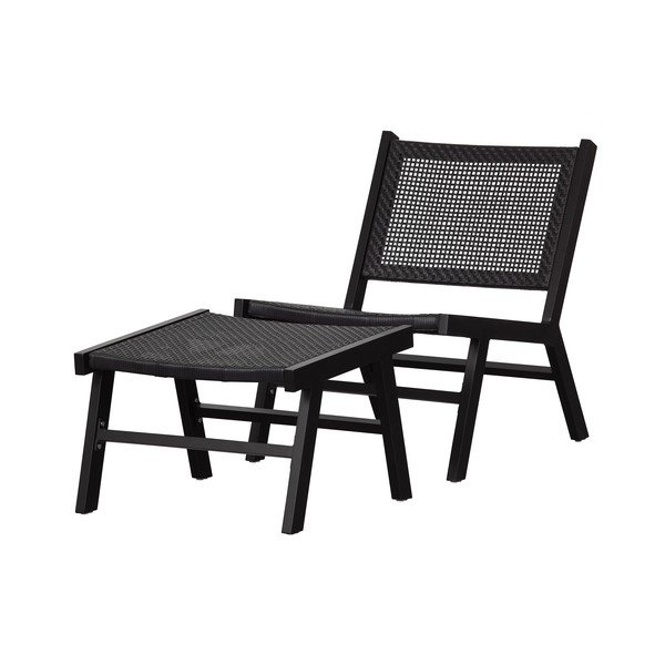 Czarny podnóżek do fotela ogrodowego WOOOD Puk-image-3