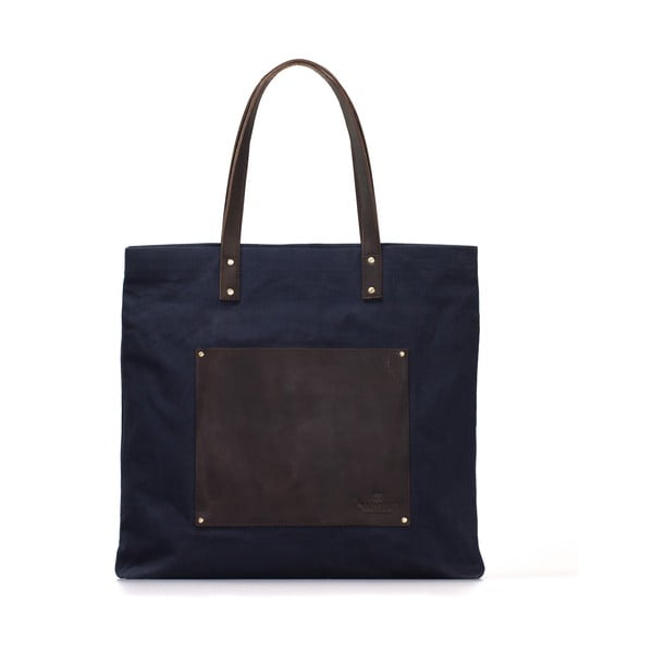 Niebiesko-czarna torba skórzana vintage O My Bag Lou's