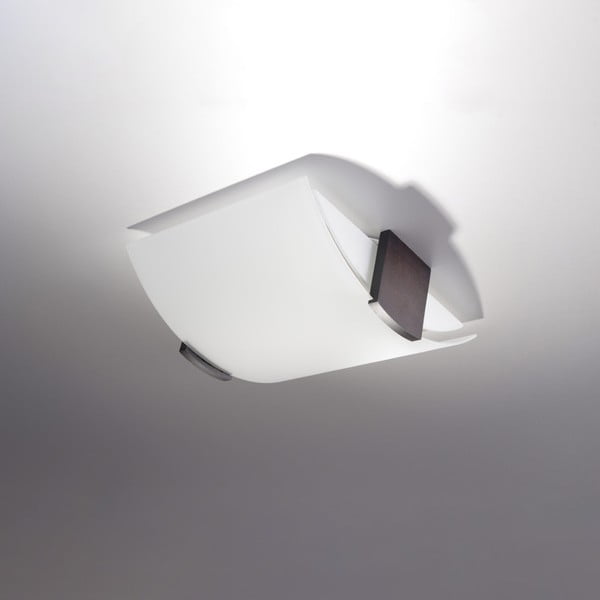 Biała lampa sufitowa ze szklanym kloszem 33x30 cm Eva – Nice Lamps