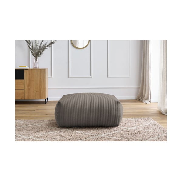 Szarobrązowy sztruksowy podnóżek Voltaire – Bobochic Paris-image-4