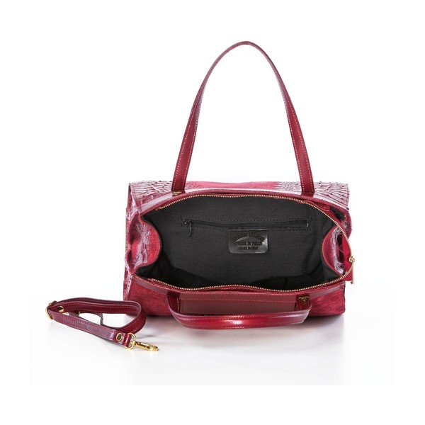 Skórzana torebka Croco Red-image-3