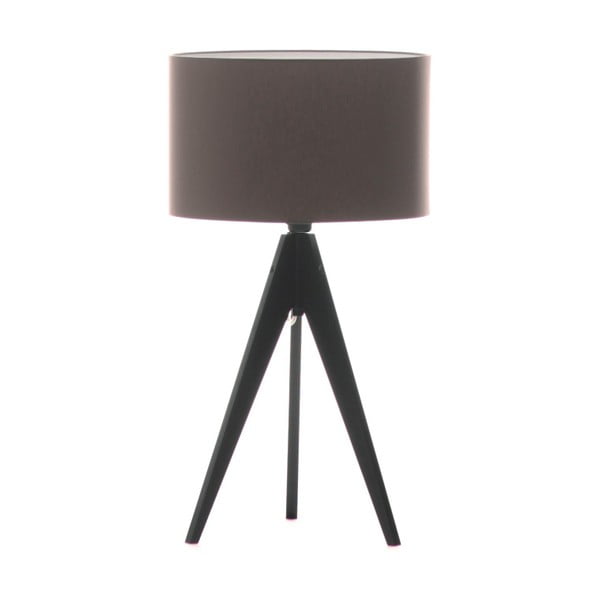 Brązowa lampa stołowa 4room Artist, czarna lakierowana brzoza, Ø 33 cm