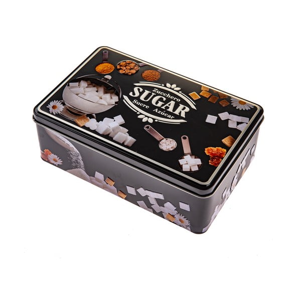Metalowy pojemnik na cukier Black3D – Dakls