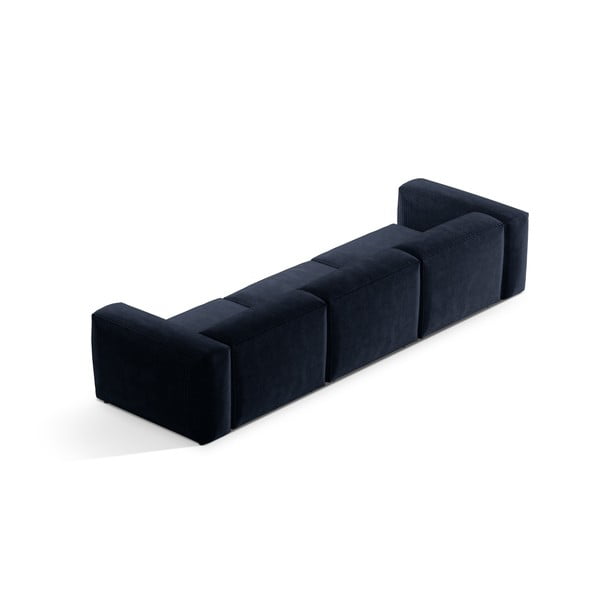 Ciemnoniebieska sztruksowa sofa 364 cm Bergamo – Cosmopolitan Design-image-4