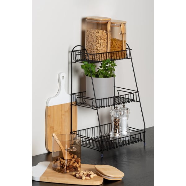 Brązowy szklany pojemnik z drewnianą pokrywką i łyżką PT LIVING Canister, wys. 16 cm-image-1