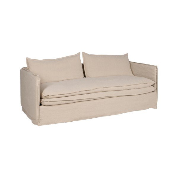 Kremowa lniana sofa 210 cm – Ixia-image-2