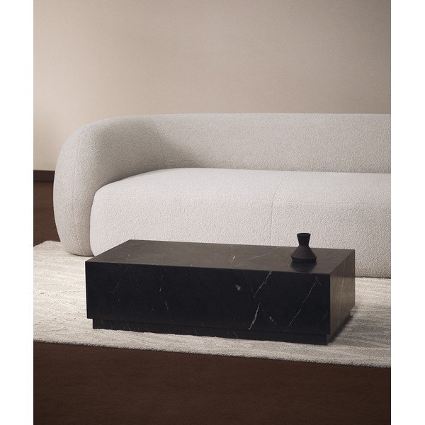 Czarny marmurowy stolik 50x100 cm Sorein – Kave Home-image-1
