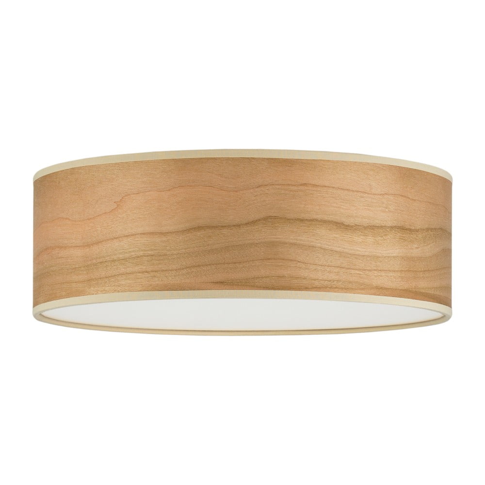 Lampa sufitowa z naturalnego forniru w kolorze drewna wiśni Sotto Luce TSURI, Ø 30 cm