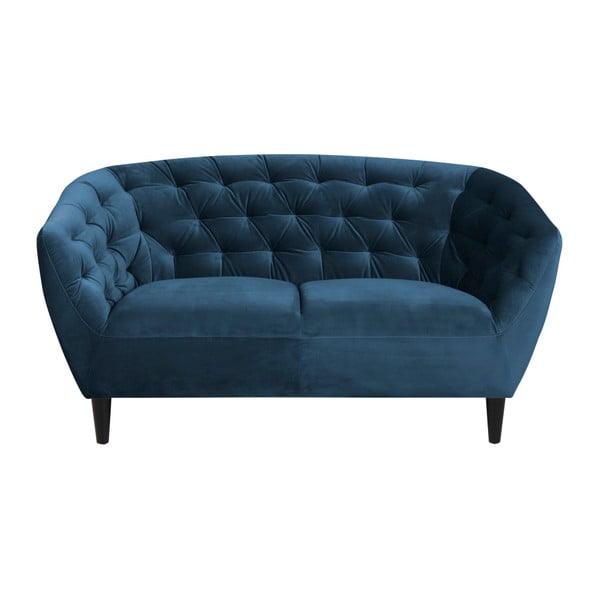 Ciemnoniebieska aksamitna sofa Actona Ria, 150 cm