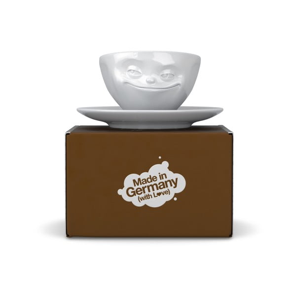 Biała uśmiechnięta filiżanka do espresso 58products-image-1