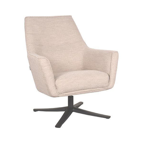Beżowy fotel z materiału bouclé Tod – LABEL51-image-3