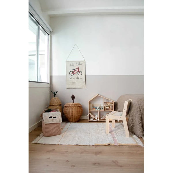 Różowo-kremowy bawełniany dywan tkany ręcznie odpowiedni do prania 140x200 cm Lanes Vintage Nude – Lorena Canals-image-4