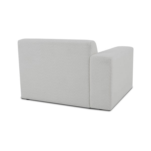 Biały moduł sofy z materiału bouclé (lewostronny) Roxy – Scandic-image-2