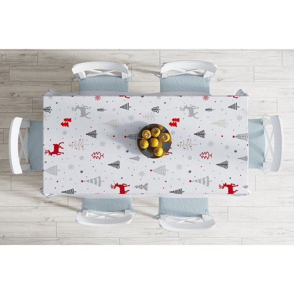 Świąteczny obrus z domieszką bawełny Minimalist Cushion Covers Nordic Christmas, 140x180 cm-image-1