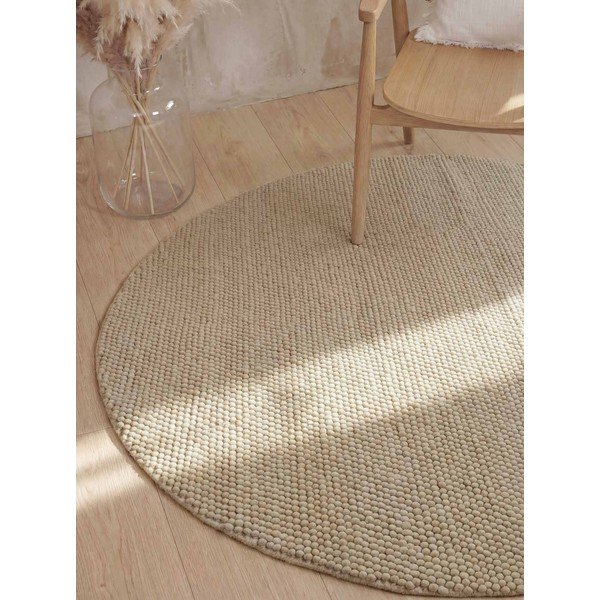 Wełniany okrągły dywan tkany ręcznie w naturalnym kolorze ø 200 cm Richmond Diana – Ted Baker-image-1