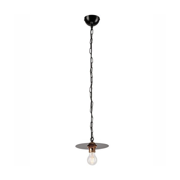 Czarna lampa wisząca − LAMKUR