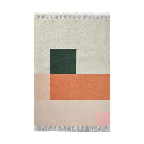 Zielono-ceglasty koc 125x190 cm Brick – Mette Ditmer Denmark
