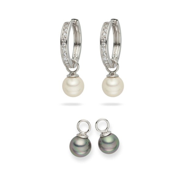 Komplet kolczyków perłowych Nova Pearls Copenhagen Celine