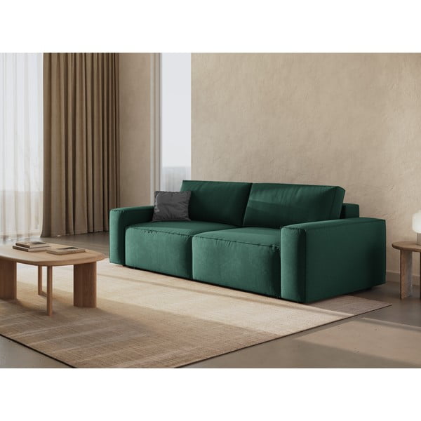 Zielona rozkładana sofa 247 cm Jodie – Micadoni Home-image-1