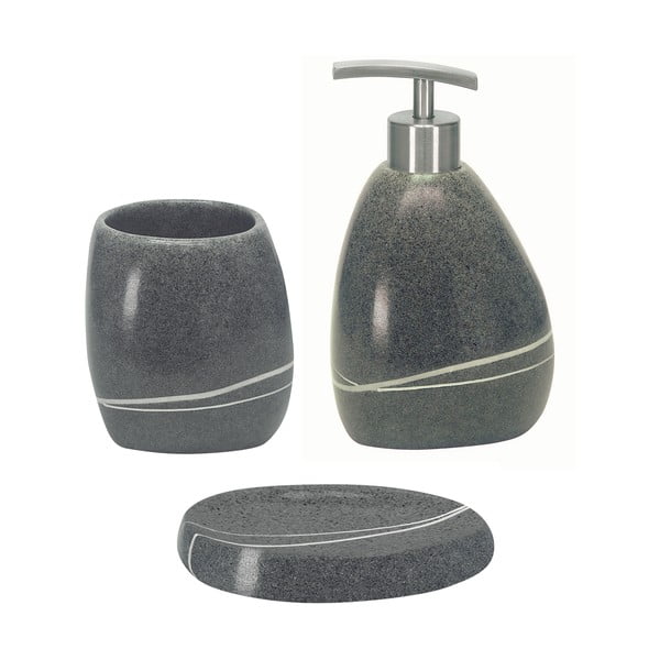 Zestaw akcesoriów łazienkowych Stones Grey