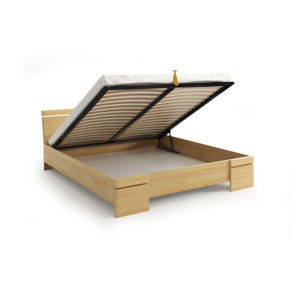 Łóżko 2-osobowe z drewna sosnowego ze schowkiem SKANDICA Sparta Maxi, 180x200 cm-image-4
