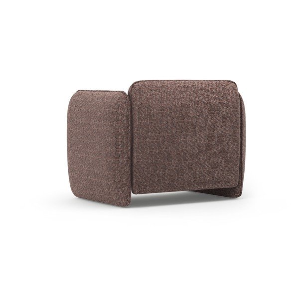 Brązowy fotel z tkaniny szenilowej Georgia – Micadoni -image-3