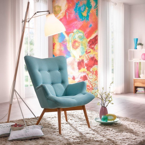 Turkusowy fotel Max Winzer Aiko-image-1