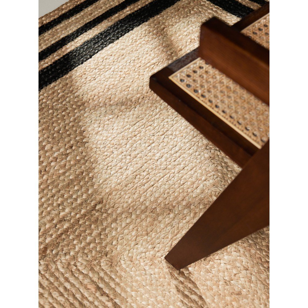 Czarno-naturalny ręcznie tkany dwustronny dywan z juty 160x230 cm Jutta – Hanse Home (zdjęcie 4)