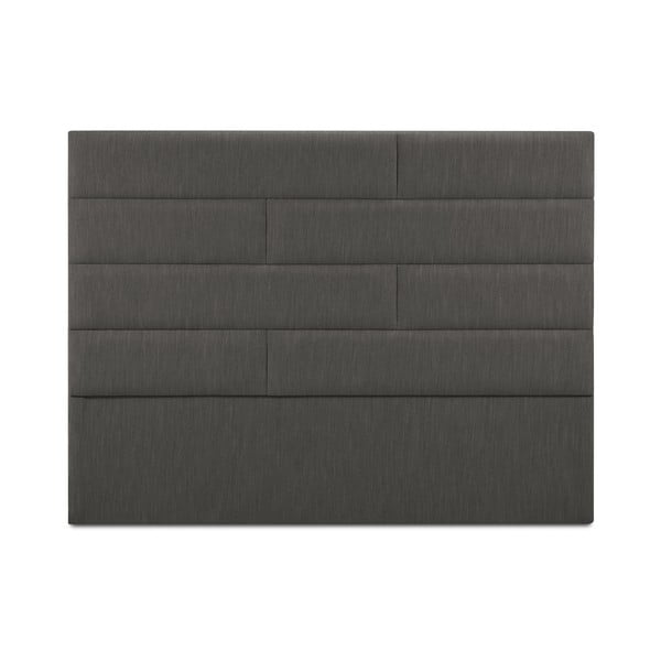 Antracytowy tapicerowany zagłówek 160x120 cm NY – Cosmopolitan Design