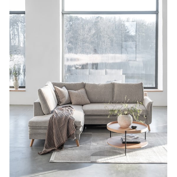 Beżowy rozkładany narożnik (lewostronny) Charming Charlie – Miuform-image-4