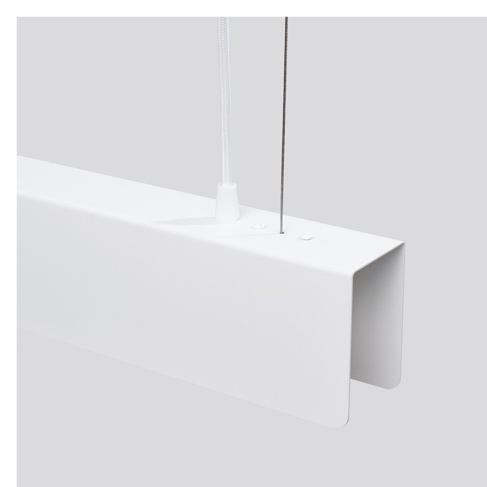 Biała metalowa lampa wisząca LED Nebula – Sollux (zdjęcie 7)