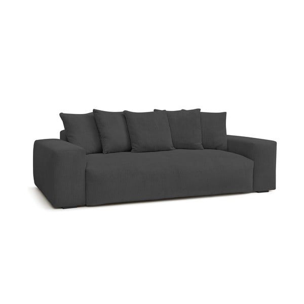 Szara sztruksowa sofa 280 cm Voltaire – Bobochic Paris-image-1