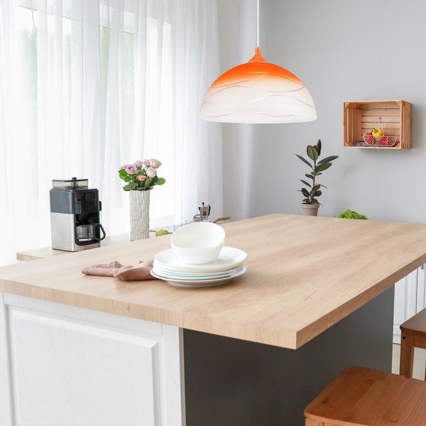Pomarańczowa lampa wisząca ø 30 cm Sfera – LAMKUR-image-3