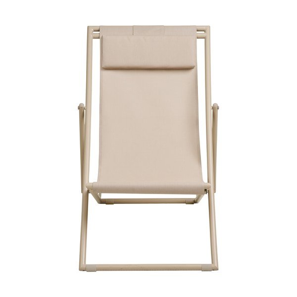 Beżowy metalowy leżak ogrodowy Curtis – House Nordic-image-3