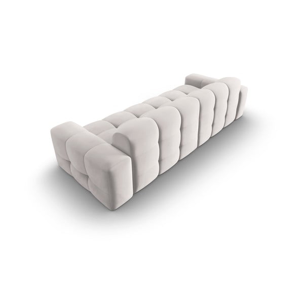 Jasnoszara aksamitna sofa 255 cm Kendal – Micadoni Home-image-4