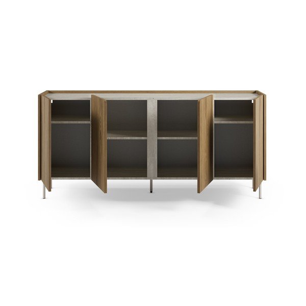 Komoda w dekorze dębu w naturalnym kolorze 180x83x40,5 cm Lucile – Marckeric-image-2