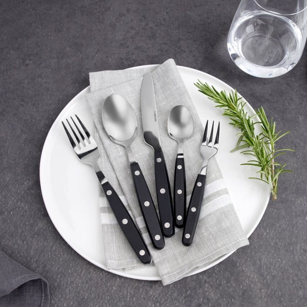 Nierdzewna łyżka z czarną rękojeścią Nirosta Oslo-image-1