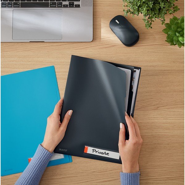 Szary folder z 3 przegródkami Leitz Cosy, A4-image-1