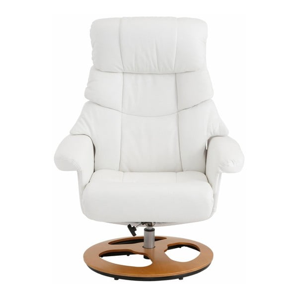 Biały fotel z podnóżkiem Støraa Tony-image-1