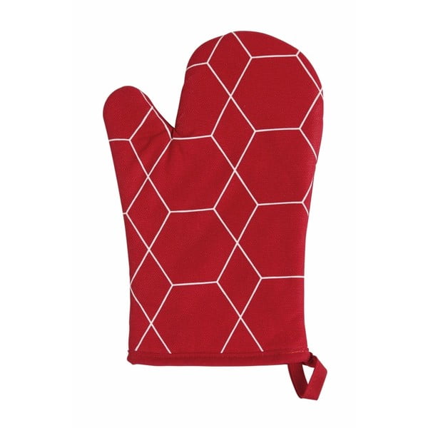 Czerwona rękawica kuchenna ZicZac Hexagon