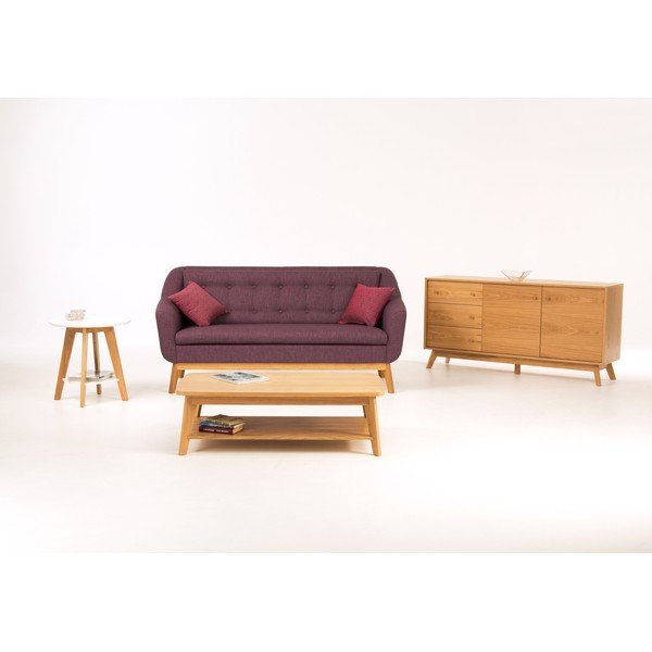 Niska komoda w dekorze dębu 149x75 cm Kensal – Woodman-image-1