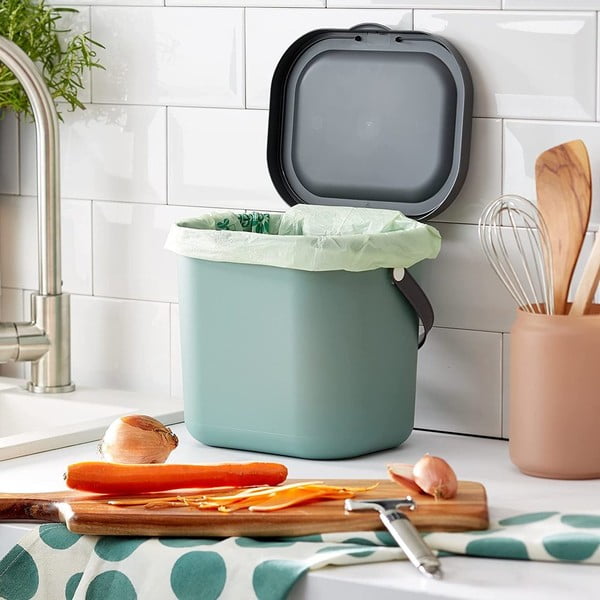 Zielony pojemnik na odpadki organiczne 6 l Albula – Rotho-image-1