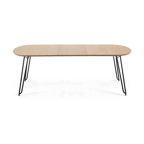 Rozkładany stół w dekorze dębu 100x170 cm Novac – Kave Home-image-4