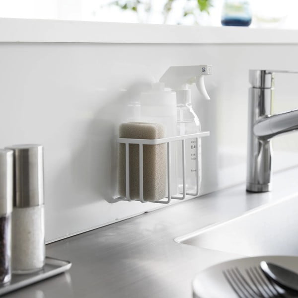 Biały metalowy stojak na akcesoria do mycia naczyń bez wiercenia Film Hook – YAMAZAKI-image-4