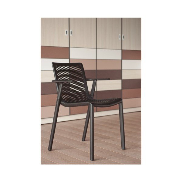 Zestaw 2 czarnych foteli ogrodowych Resol Net-Kat-image-2