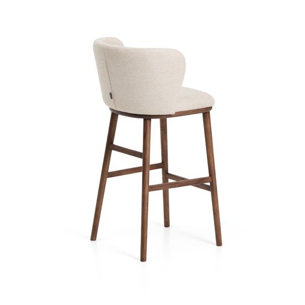 Beżowy tapicerowany hoker (wysokość siedziska 75 cm) Ciselia – Kave Home-image-4
