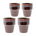 Brązowe filiżanki zestaw 4 szt. na espresso ceramiczne 100 ml Tone – Dakls