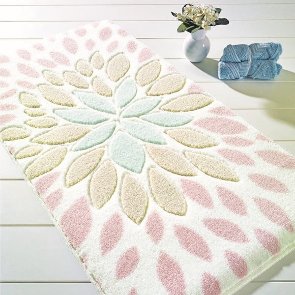 Różowy dywanik łazienkowy Confetti Bathmats Essence, 80x140 cm