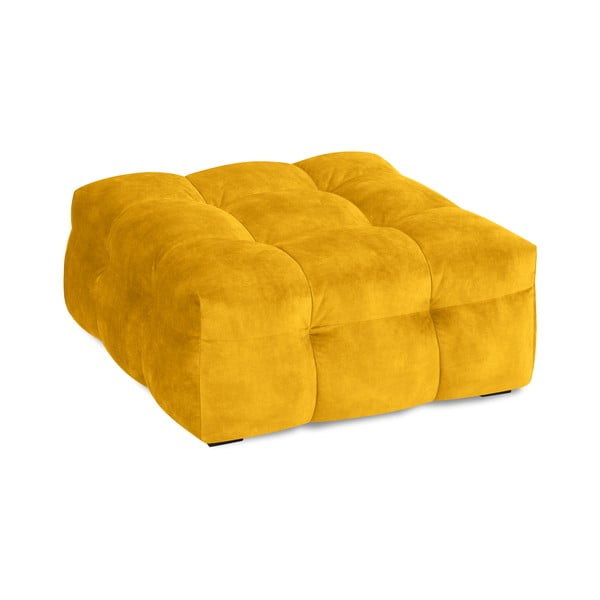 Żółty aksamitny puf Windsor & Co Sofas Vesta-image-4