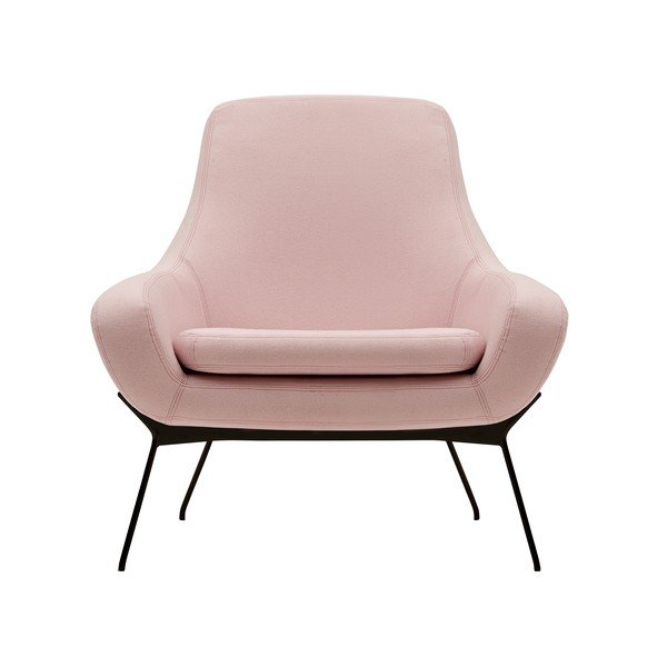 Jasnoróżowy fotel Softline Noomi